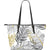 Gold Glitter Tropical Palm Leaves Large Leather Tote Bag