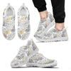 Gold Glitter Tropical Palm Leaves Men Sneakers