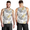 Gold Glitter Tropical Palm Leaves Men Tank Top