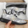 Gold Glitter Tropical Palm Leaves Mesh Knit Sneakers Shoes