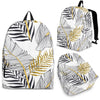 Gold Glitter Tropical Palm Leaves Premium Backpack