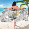 Gold Glitter Tropical Palm Leaves Sarong Pareo Wrap