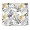 Gold Glitter Tropical Palm Leaves Wall Tapestry
