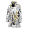 Gold Glitter Tropical Palm Leaves Women Bath Robe