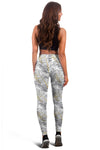 Gold Glitter Tropical Palm Leaves Women Leggings