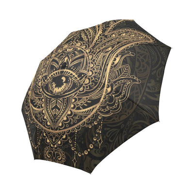 Gold Hansa Hand Mandala Automatic Foldable Umbrella