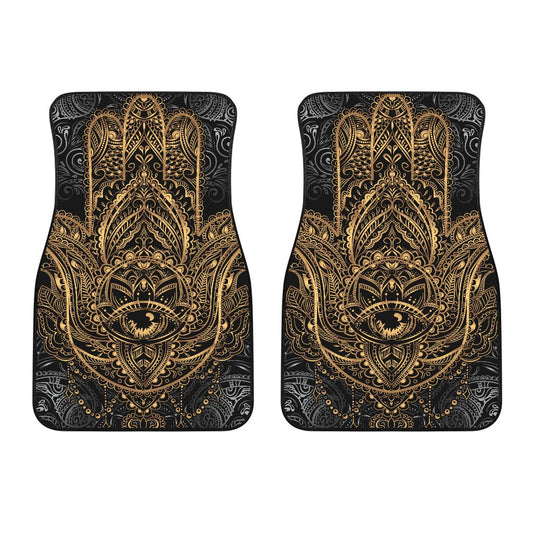 Gold Hansa Hand Mandala Car Floor Mats