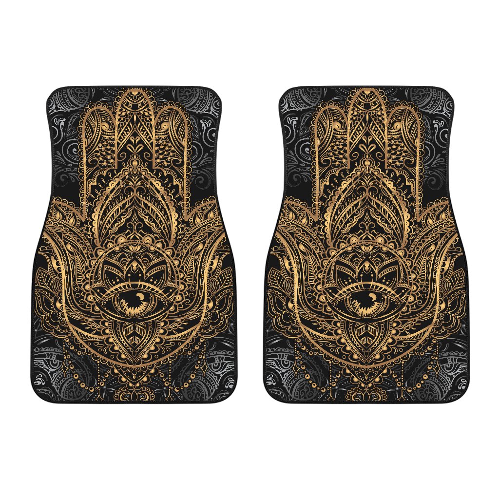 Gold Hansa Hand Mandala Car Floor Mats