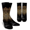 Gold Hansa Hand Mandala Crew Socks