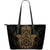 Gold Hansa Hand Mandala Large Leather Tote Bag