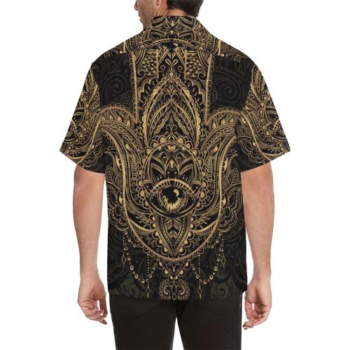 Gold Hansa Hand Mandala Men Hawaiian Shirt