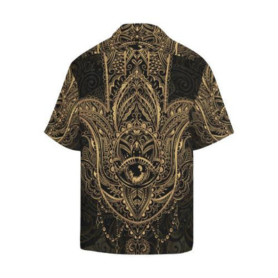 Gold Hansa Hand Mandala Men Hawaiian Shirt