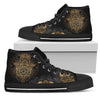 Gold Hansa Hand Mandala Men High Top Canvas Shoes