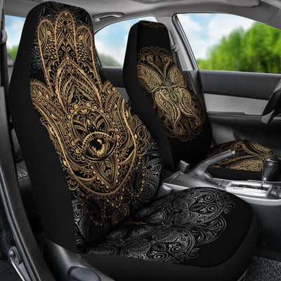 Gold Hansa Hand Mandala Universal Fit Car Seat Covers