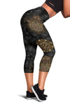 Gold Hansa Hand Mandala Women Capris