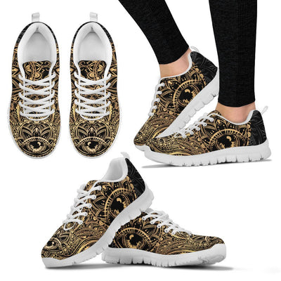 Gold Hansa Hand Mandala Women Sneakers