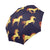 Gold Horse Pattern Automatic Foldable Umbrella