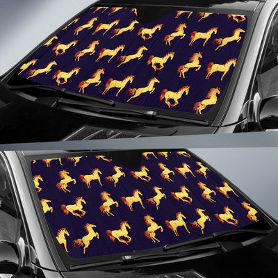 Gold Horse Pattern Car Sun Shade-JorJune
