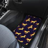 Gold Horse Pattern Front and Back Car Floor Mats