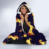 Gold Horse Pattern Hooded Blanket-JORJUNE.COM