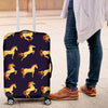 Gold Horse Pattern Luggage Cover Protector