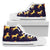 Gold Horse Pattern Men High Top Shoes