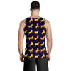 Gold Horse Pattern Men Tank Top