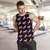 Gold Horse Pattern Men Tank Top