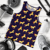 Gold Horse Pattern Men Tank Top