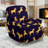 Gold Horse Pattern Recliner Slipcover-JORJUNE.COM