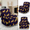 Gold Horse Pattern Recliner Slipcover-JORJUNE.COM