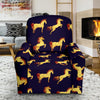 Gold Horse Pattern Recliner Slipcover-JORJUNE.COM