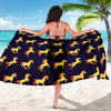 Gold Horse Pattern Sarong Pareo Wrap