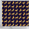 Gold Horse Pattern Shower Curtain
