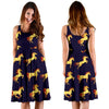 Gold Horse Pattern Sleeveless Mini Dress