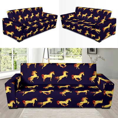 Gold Horse Pattern Sofa Slipcover-JORJUNE.COM