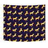 Gold Horse Pattern Tapestry