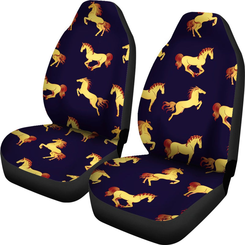 Gold Horse Pattern Universal Fit Car Seat Covers