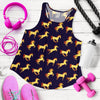 Gold Horse Pattern Women Racerback Tank Top