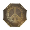 Gold Mandala Peace Automatic Foldable Umbrella