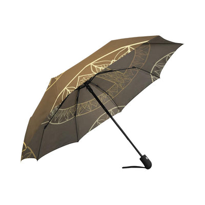 Gold Mandala Peace Automatic Foldable Umbrella