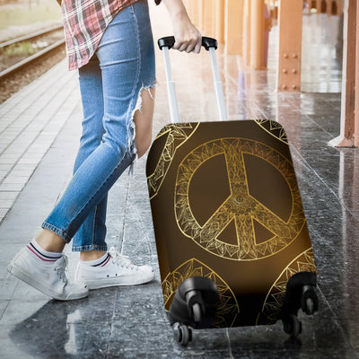 Gold Mandala Peace Luggage Cover Protector