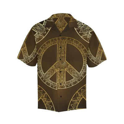 Gold Mandala Peace Men Hawaiian Shirt