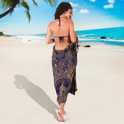 Gold Mandala Peace Beach Sarong Pareo Wrap