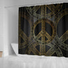 Gold Mandala Peace Shower Curtain