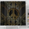 Gold Mandala Peace Shower Curtain