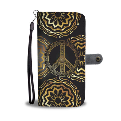 Gold Mandala Peace Wallet Phone Case