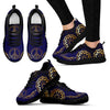 Gold Mandala Peace Women Sneakers