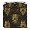 Gold Ornamental Owl Duvet Cover Bedding Set