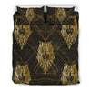Gold Ornamental Owl Duvet Cover Bedding Set